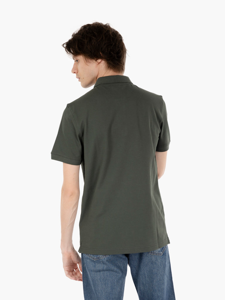 K-WAY - Polo vincent pique green blackish