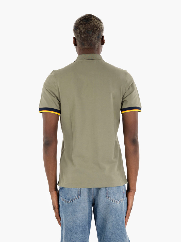 K-WAY - Polo Vincent pique green lichen
