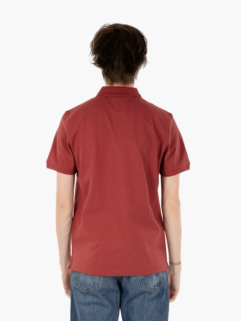 K-WAY - Polo vincent pique red brownish