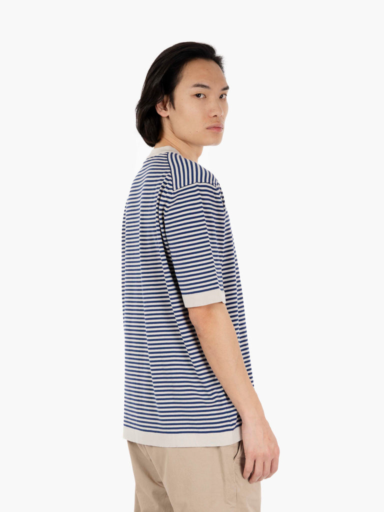K-WAY - T-shirt combe stripes beige blu dept