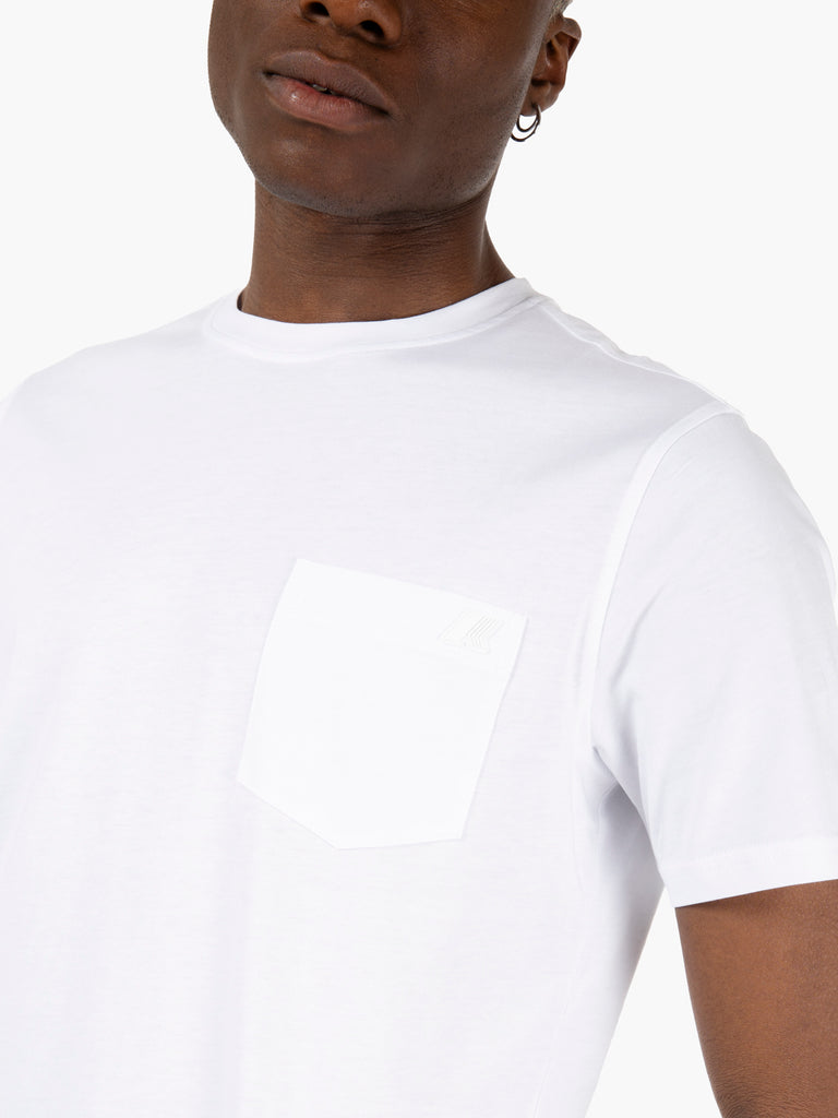 K-WAY - T-shirt Sigur jersey con tasca logata white
