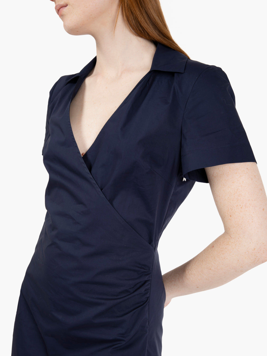 Abito con maniche kimono chiffon nero