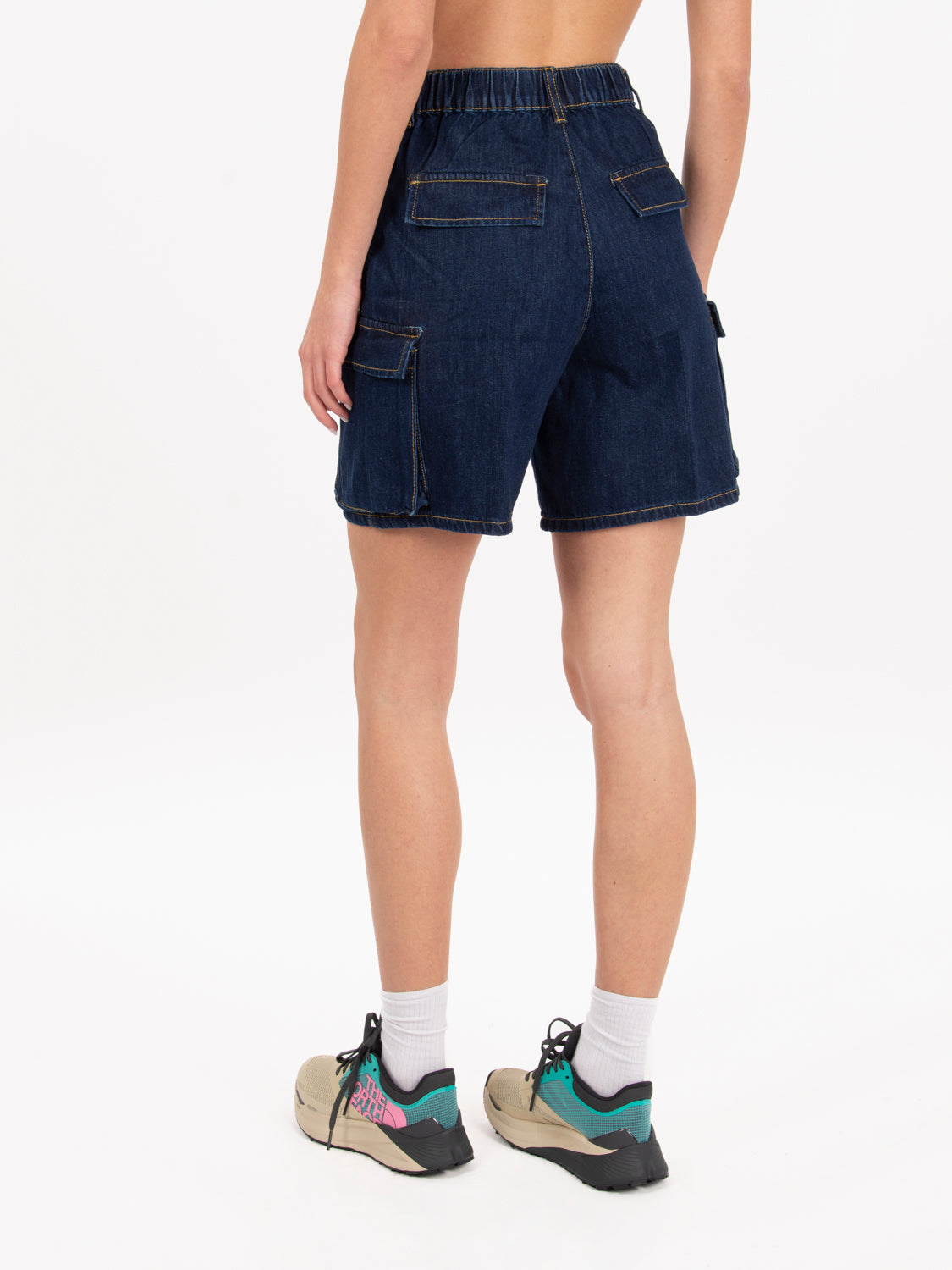 Bermuda con tasche denim scuro