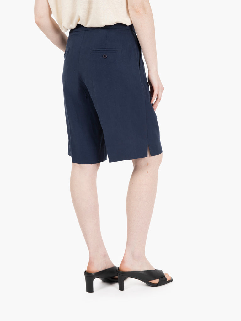 KAOS - Bermuda in tencel e lino blu
