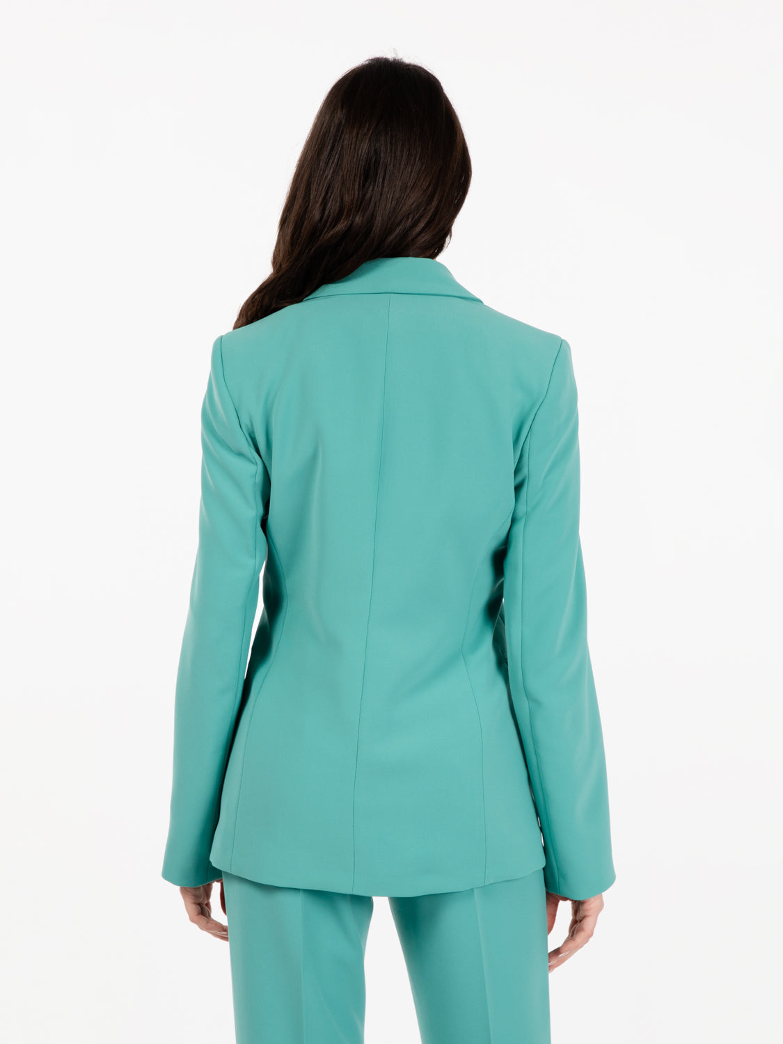 Blazer dritto verde giada