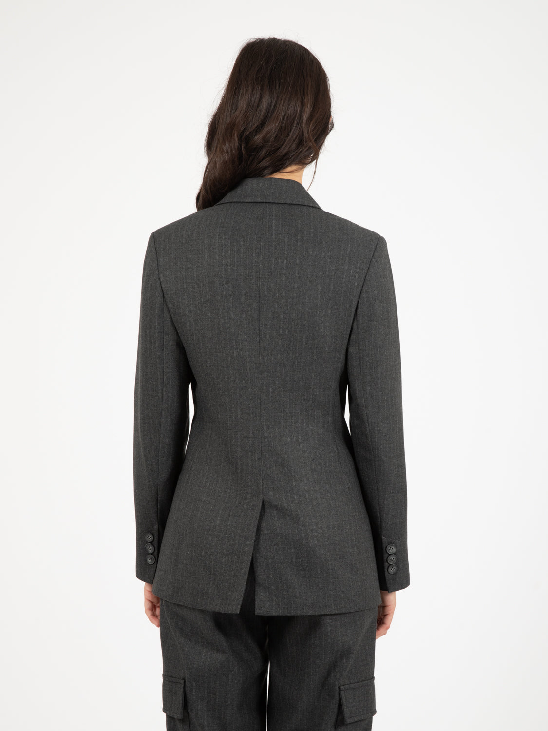 Blazer gessato grigio