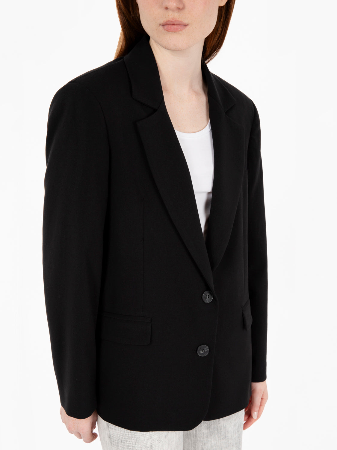 Blazer lungo monopetto nero