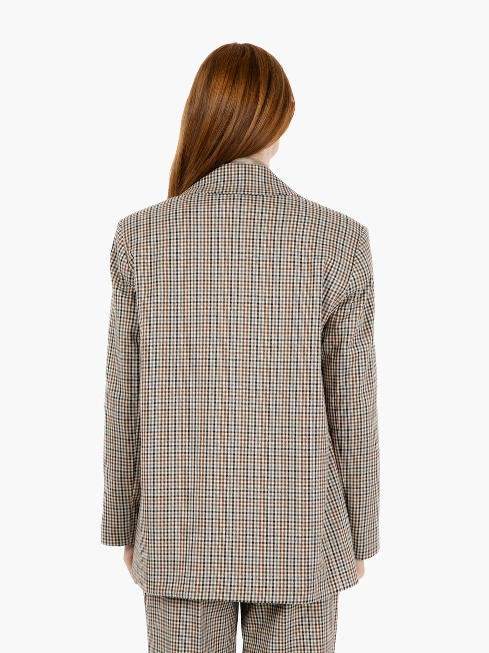 Blazer over check beige