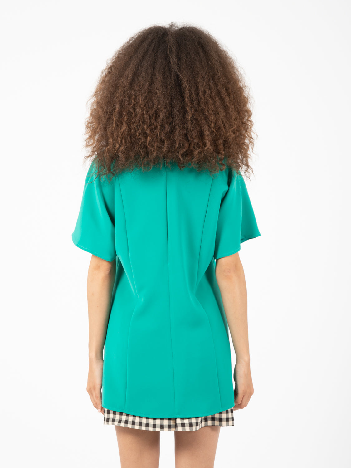 Blusa lunga scollo a V giada