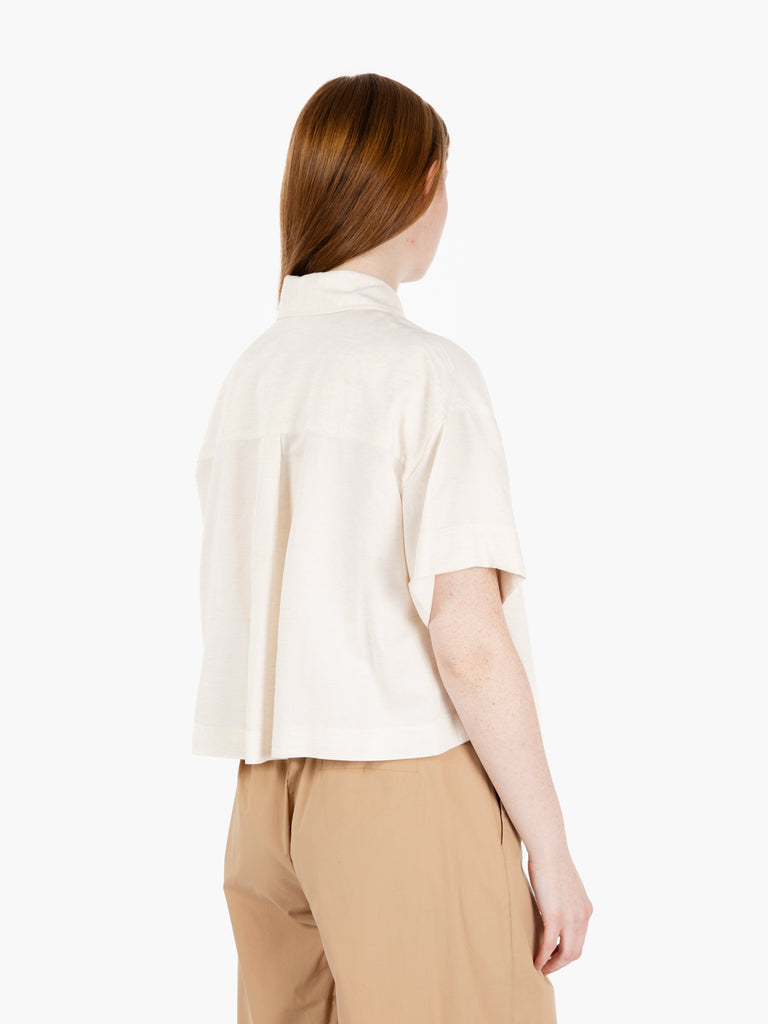 KAOS - Camicia in viscosa e lino beige