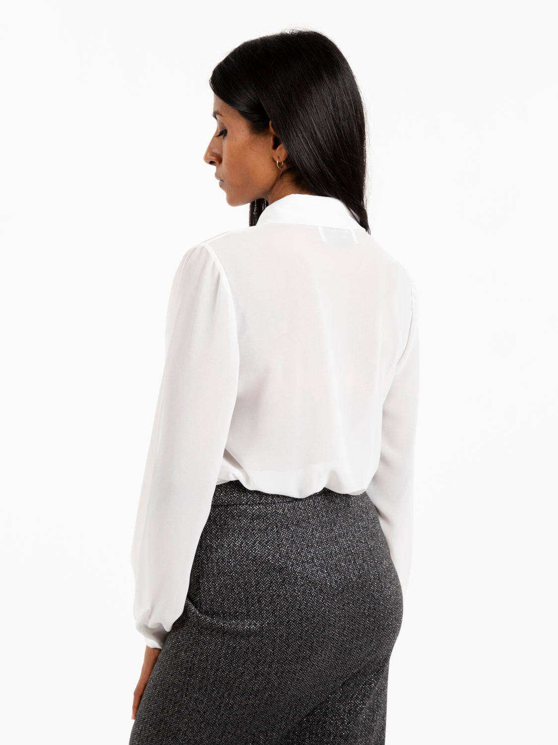 Camicia semitrasparente bianca