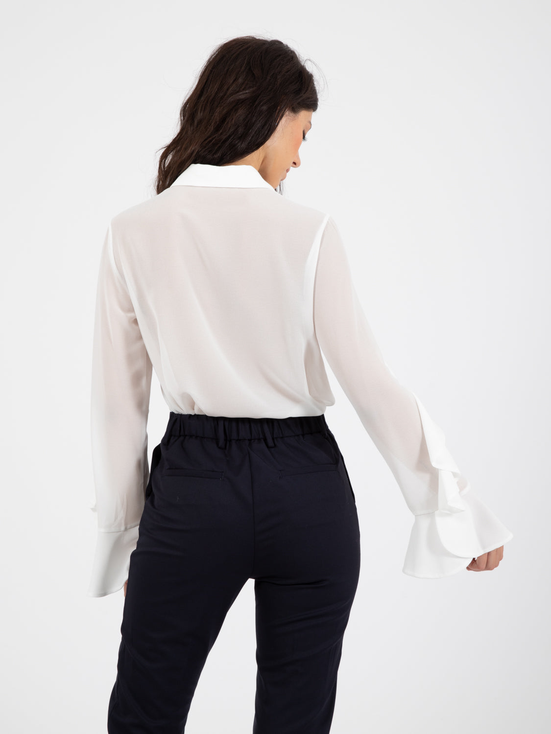 Camicia volant bianco