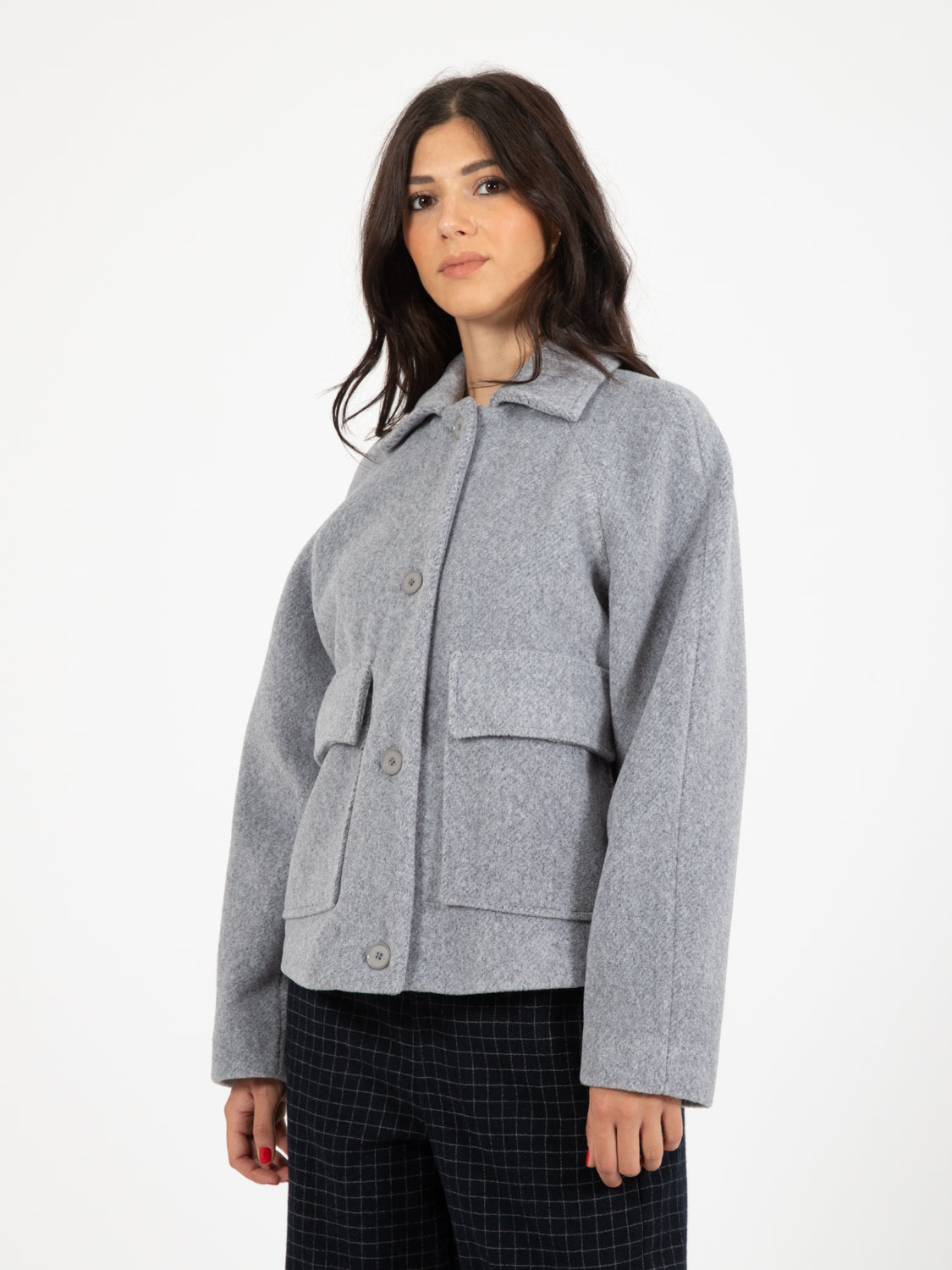 Cappotto corto grigio
