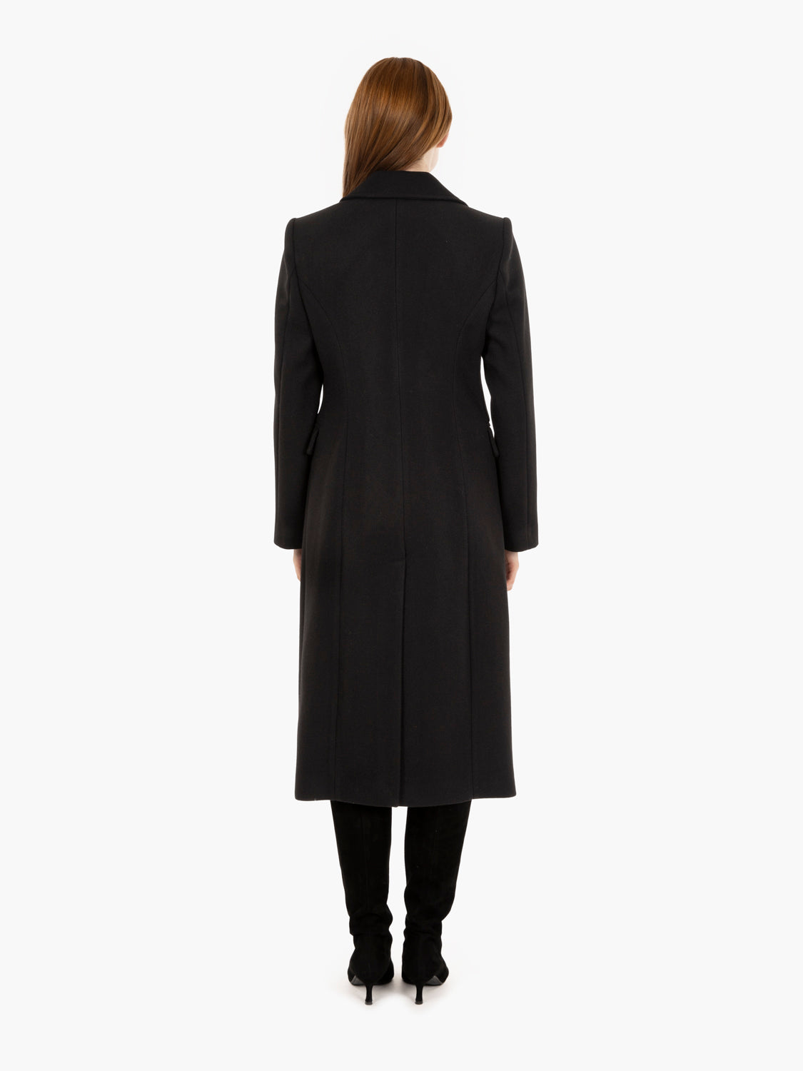 Cappotto lungo doppiopetto nero