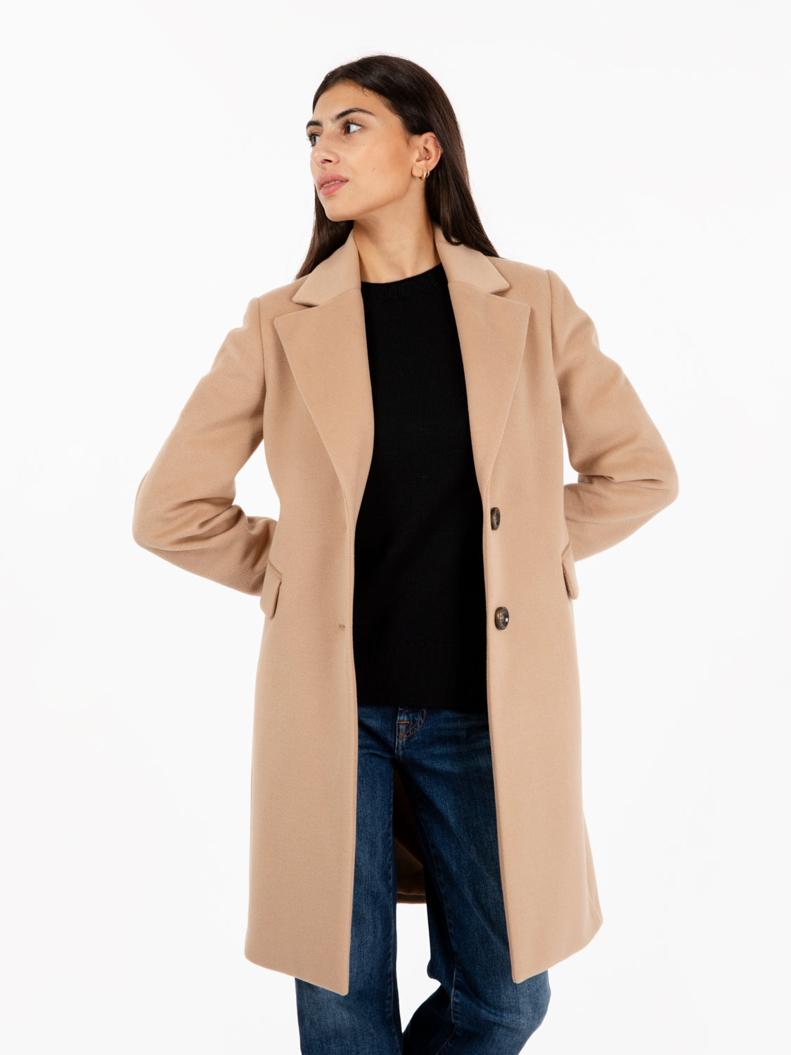 Cappotto sfiancato cammello
