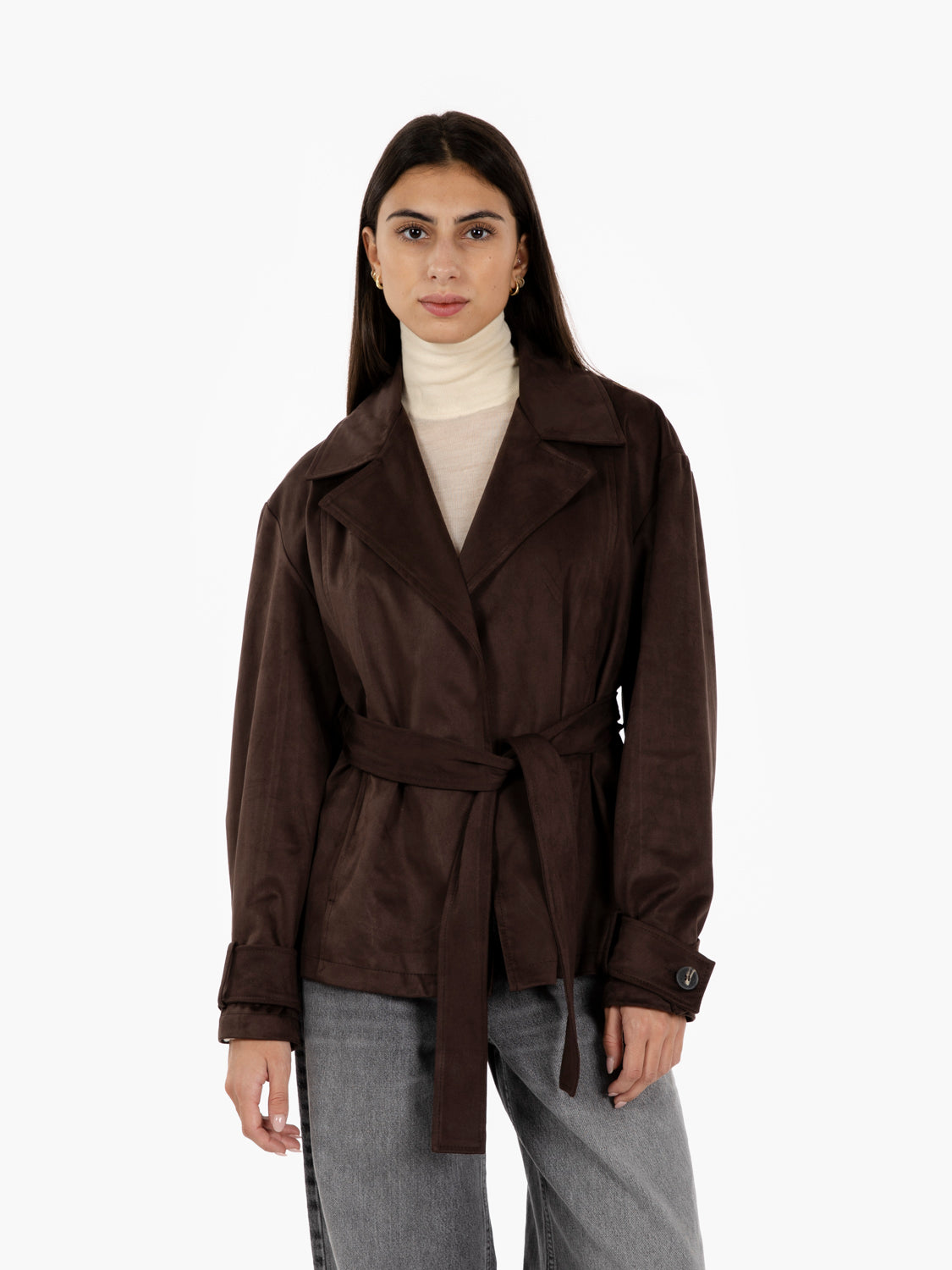 Dark brown Alcantara jacket
