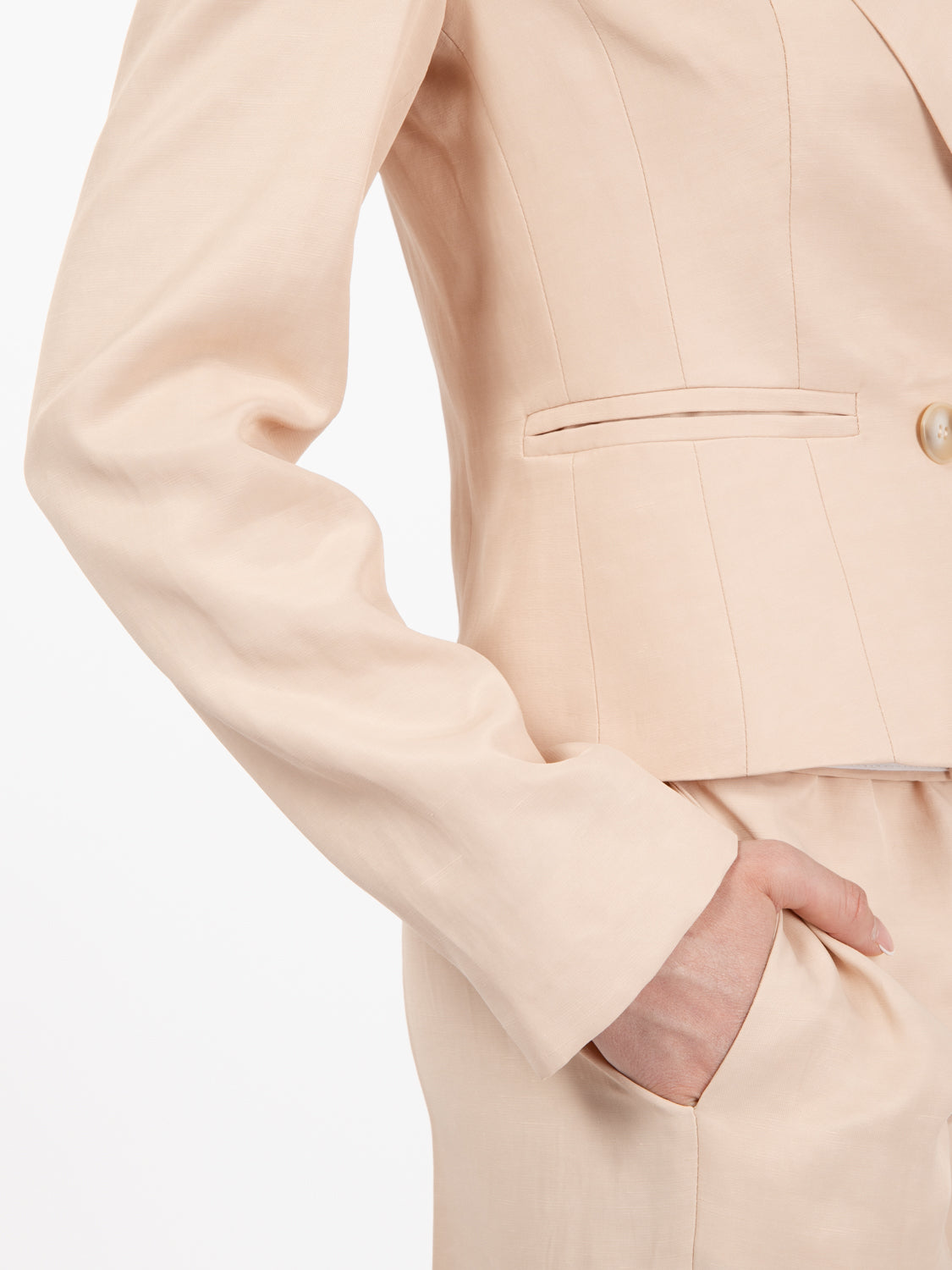 Giacca regular doppiopetto beige