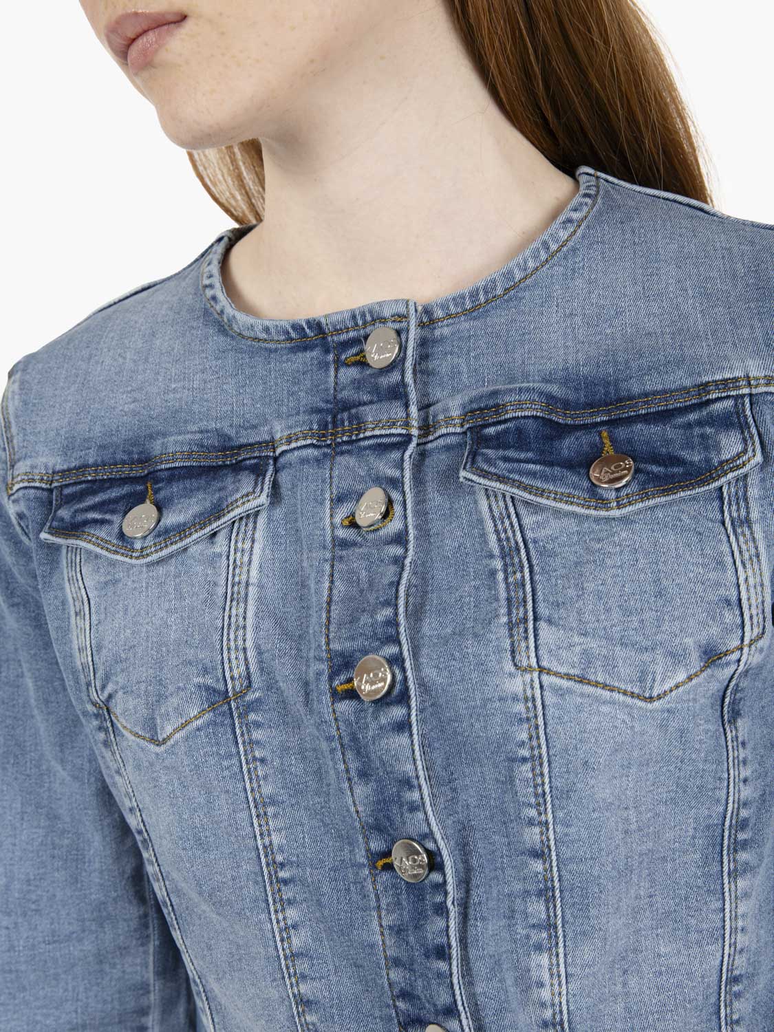 Giacca trucker in jeans medio