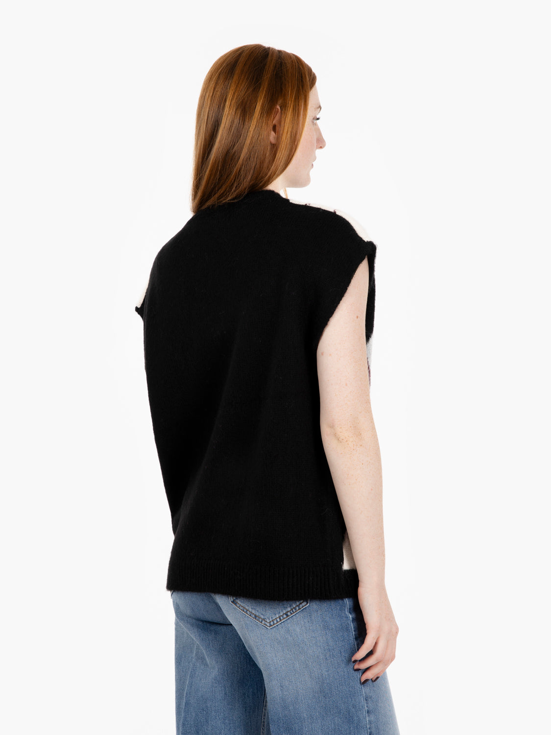 GIlet a rombi nero / bianco