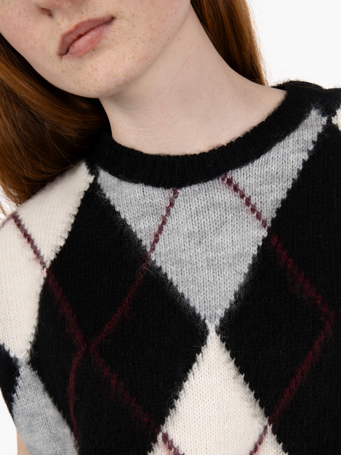 GIlet a rombi nero / bianco