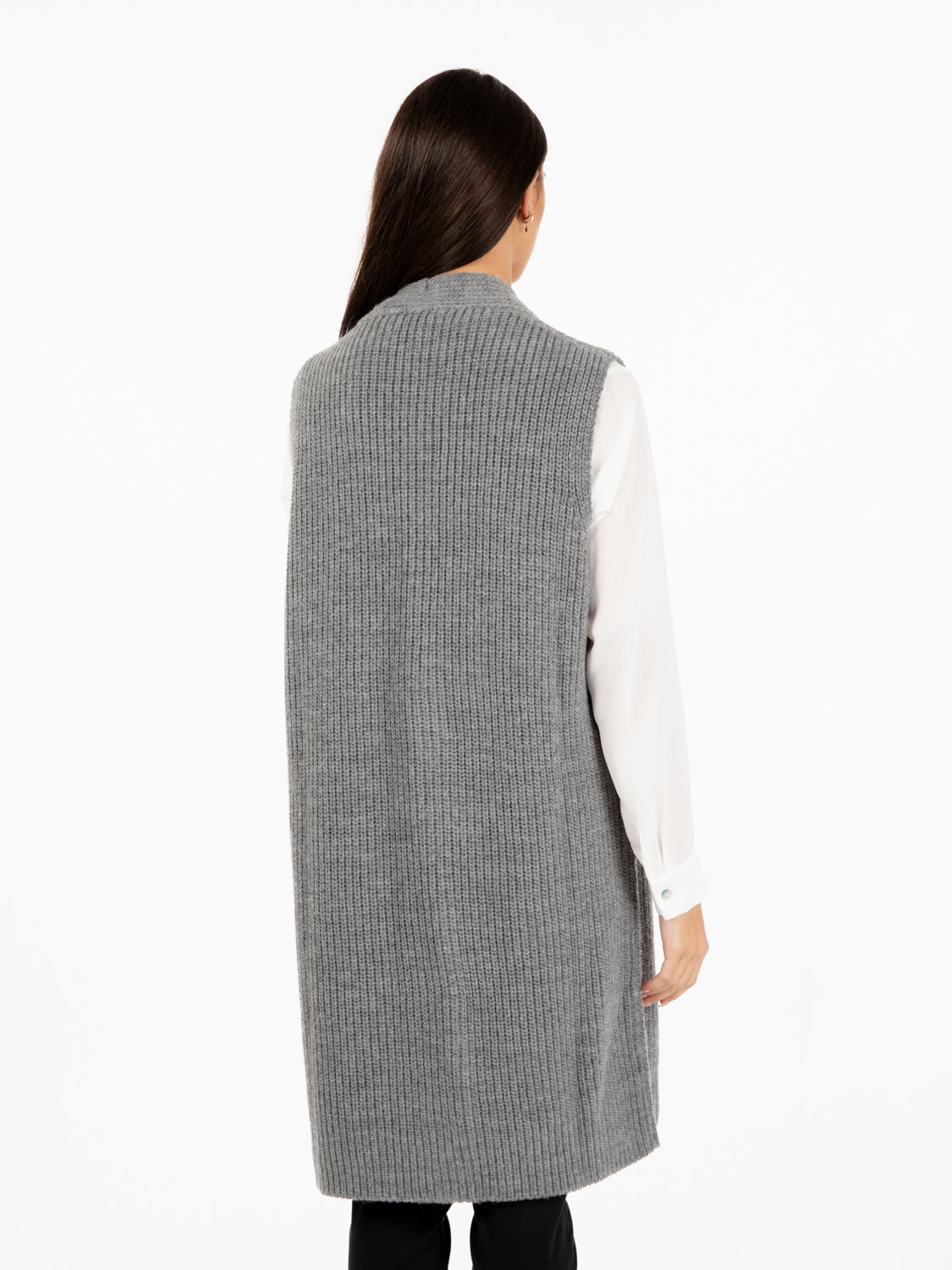 Anthracite knitted vest