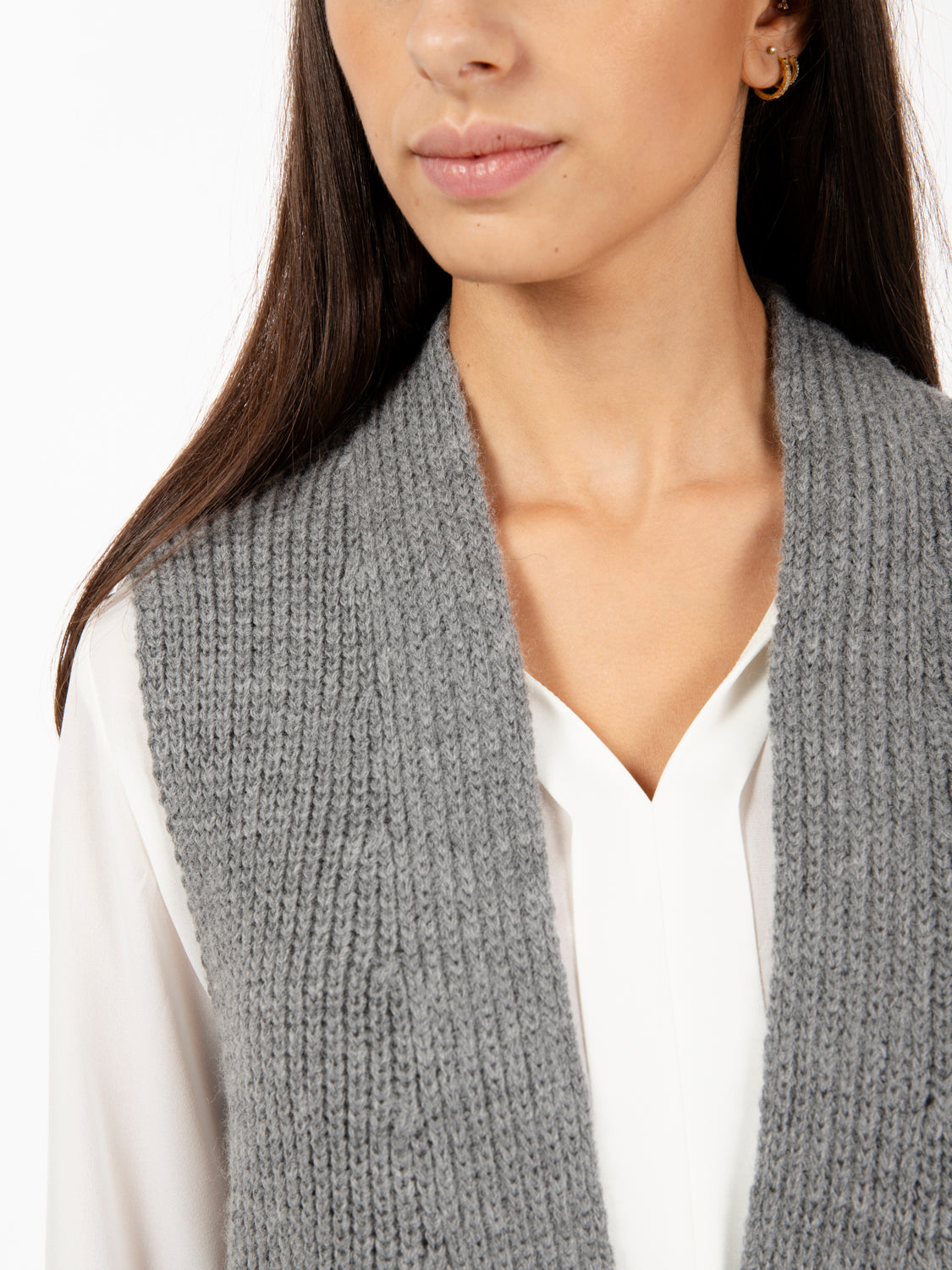 Anthracite knitted vest