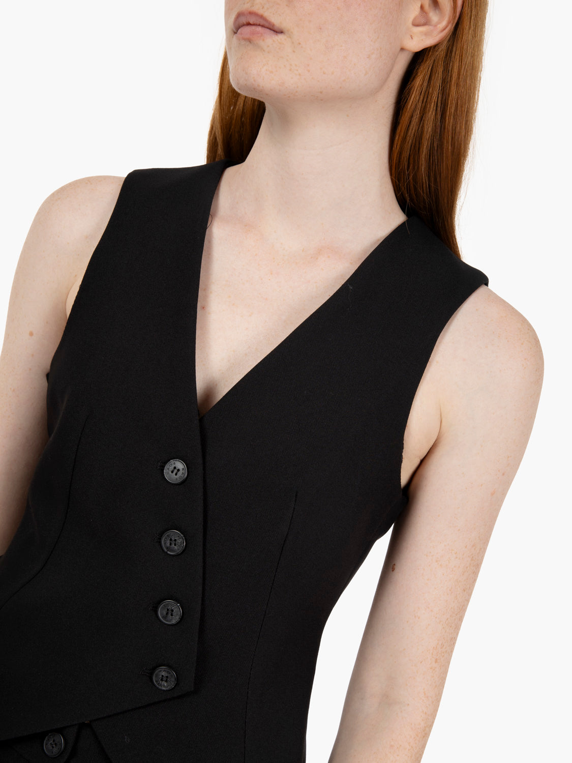 Gilet monopetto nero