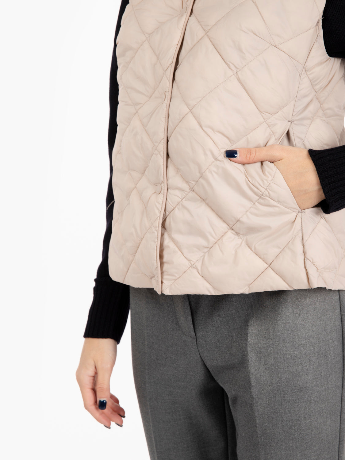 Kasha khaki quilted vest