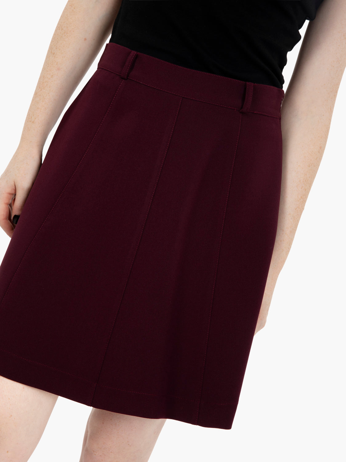 Short burgundy circle skirt