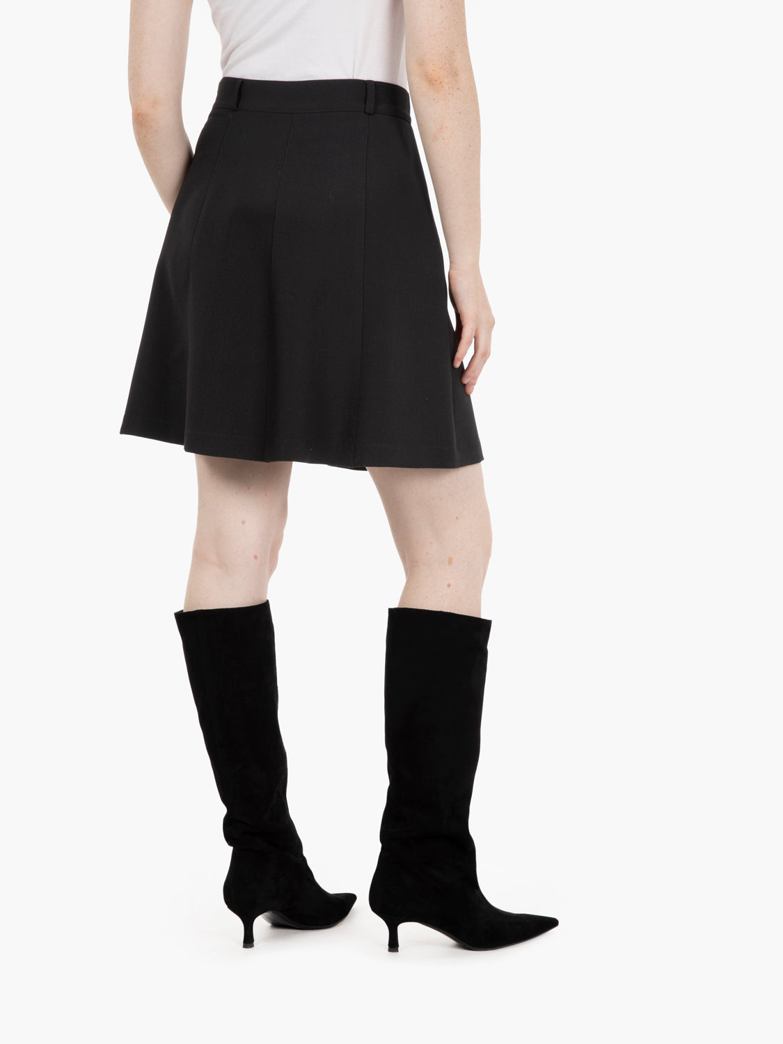 Short black circle skirt