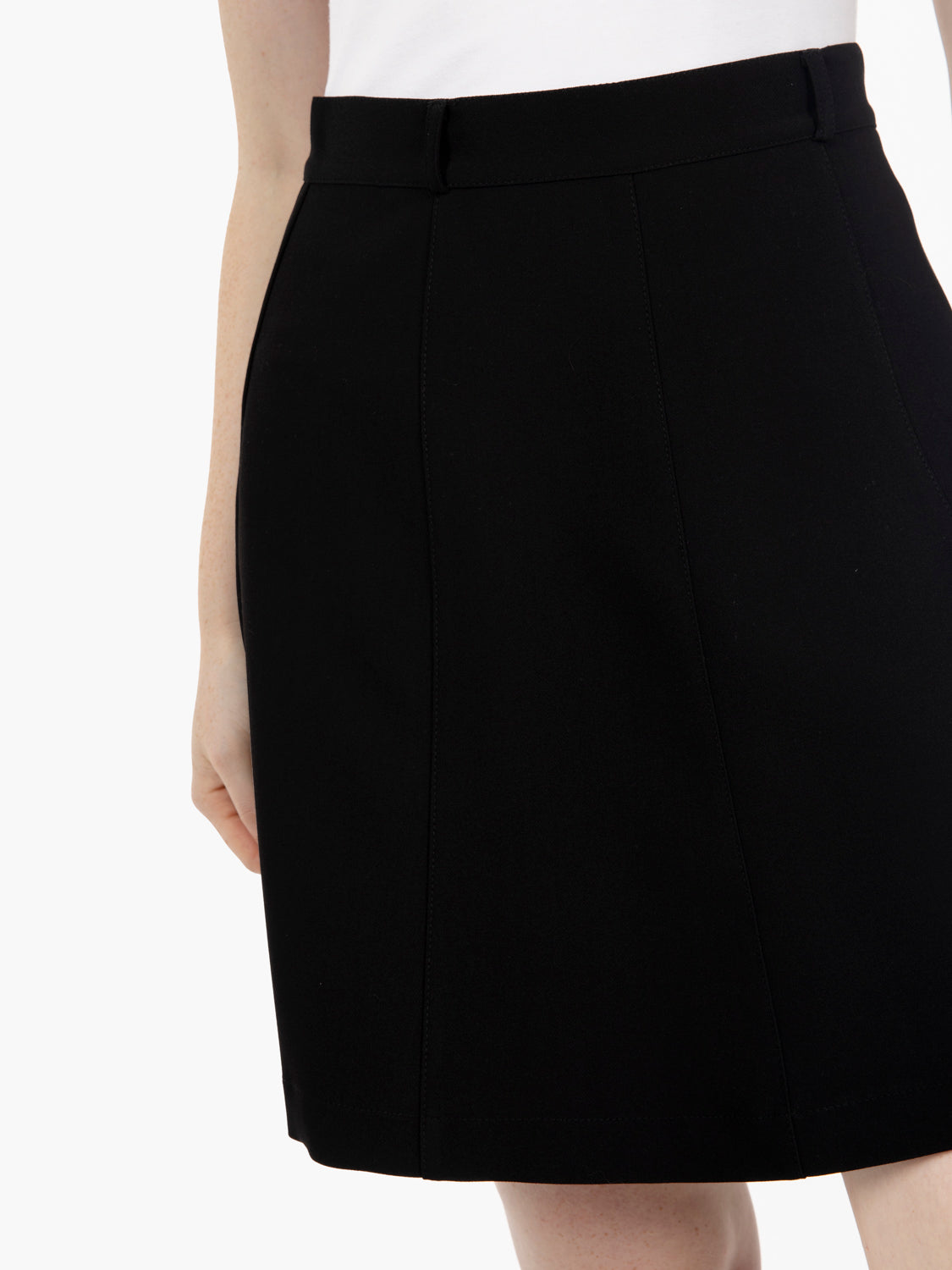 Short black circle skirt