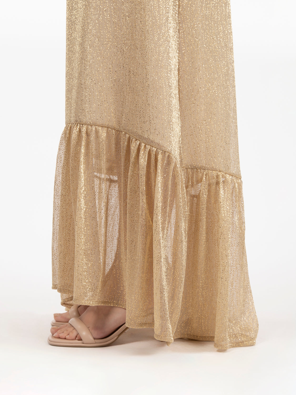 Gold long skirt
