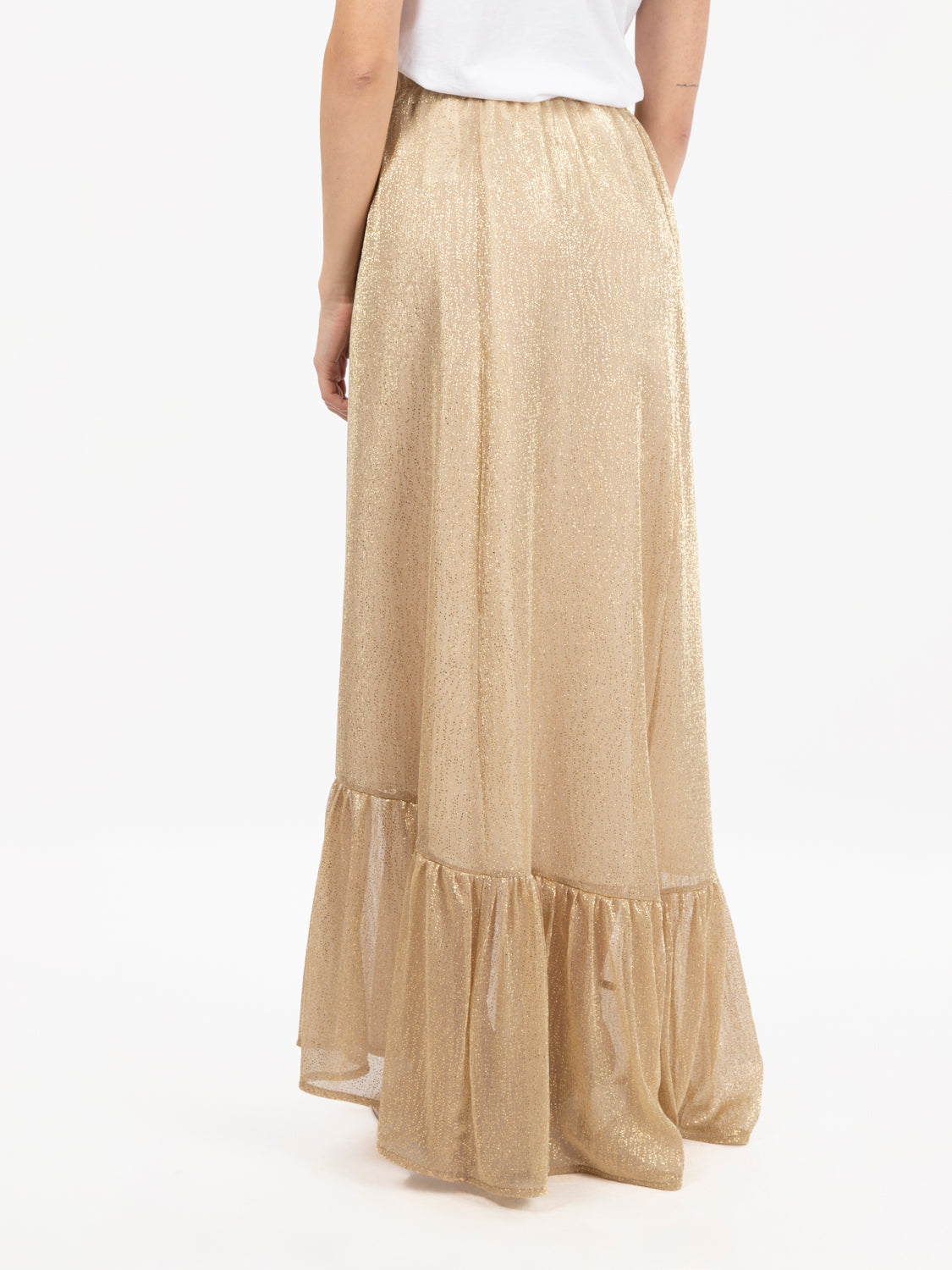 Gold long skirt