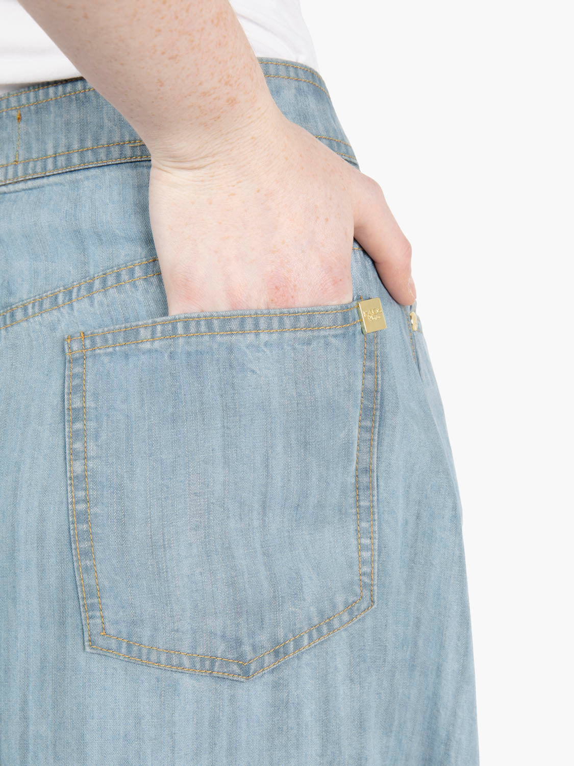 Gonna morbida jeans chiaro