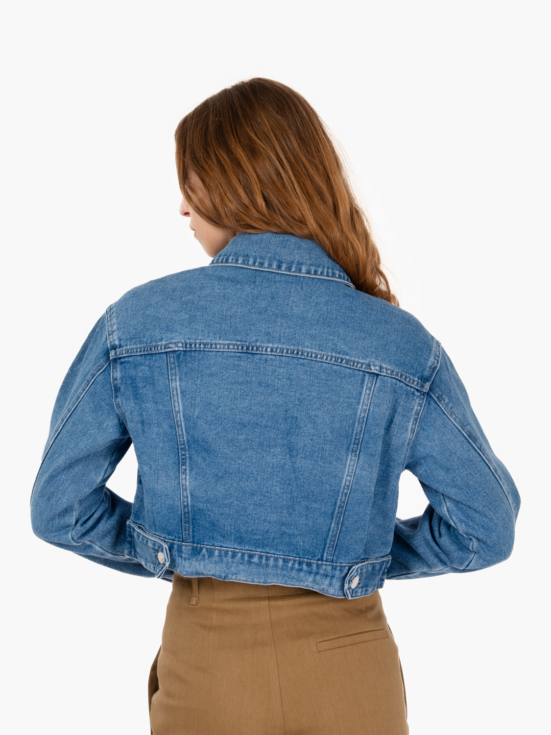 Medium denim crop jacket