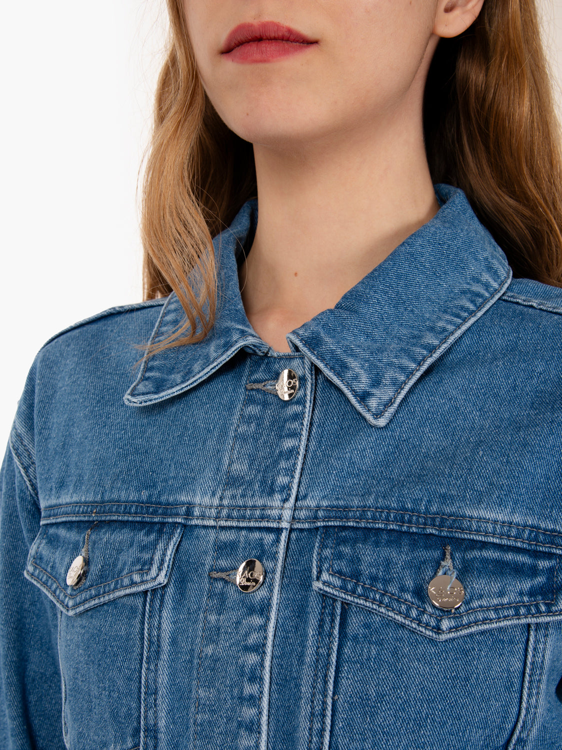 Medium denim crop jacket