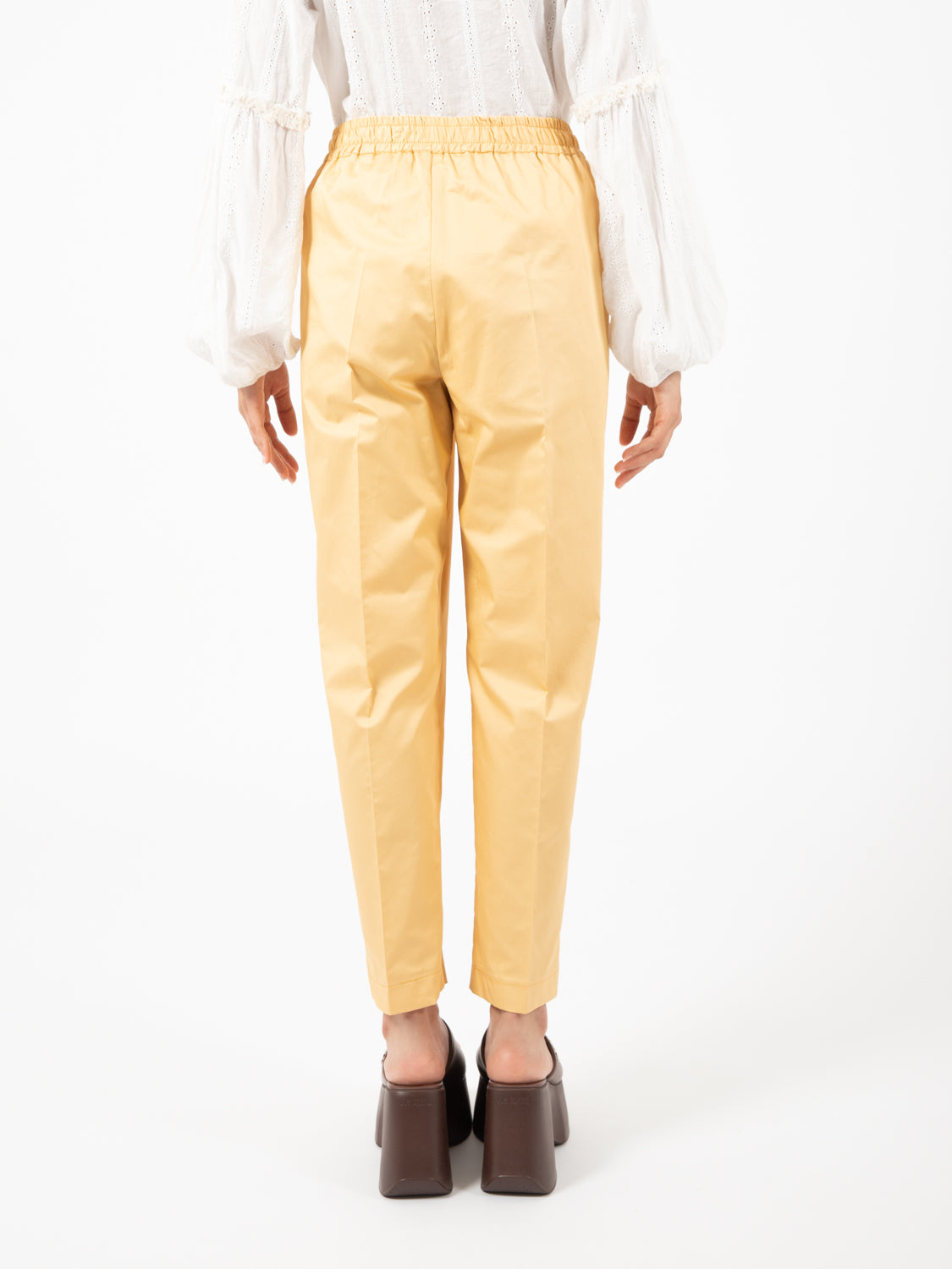 Jogger crop cotone oro