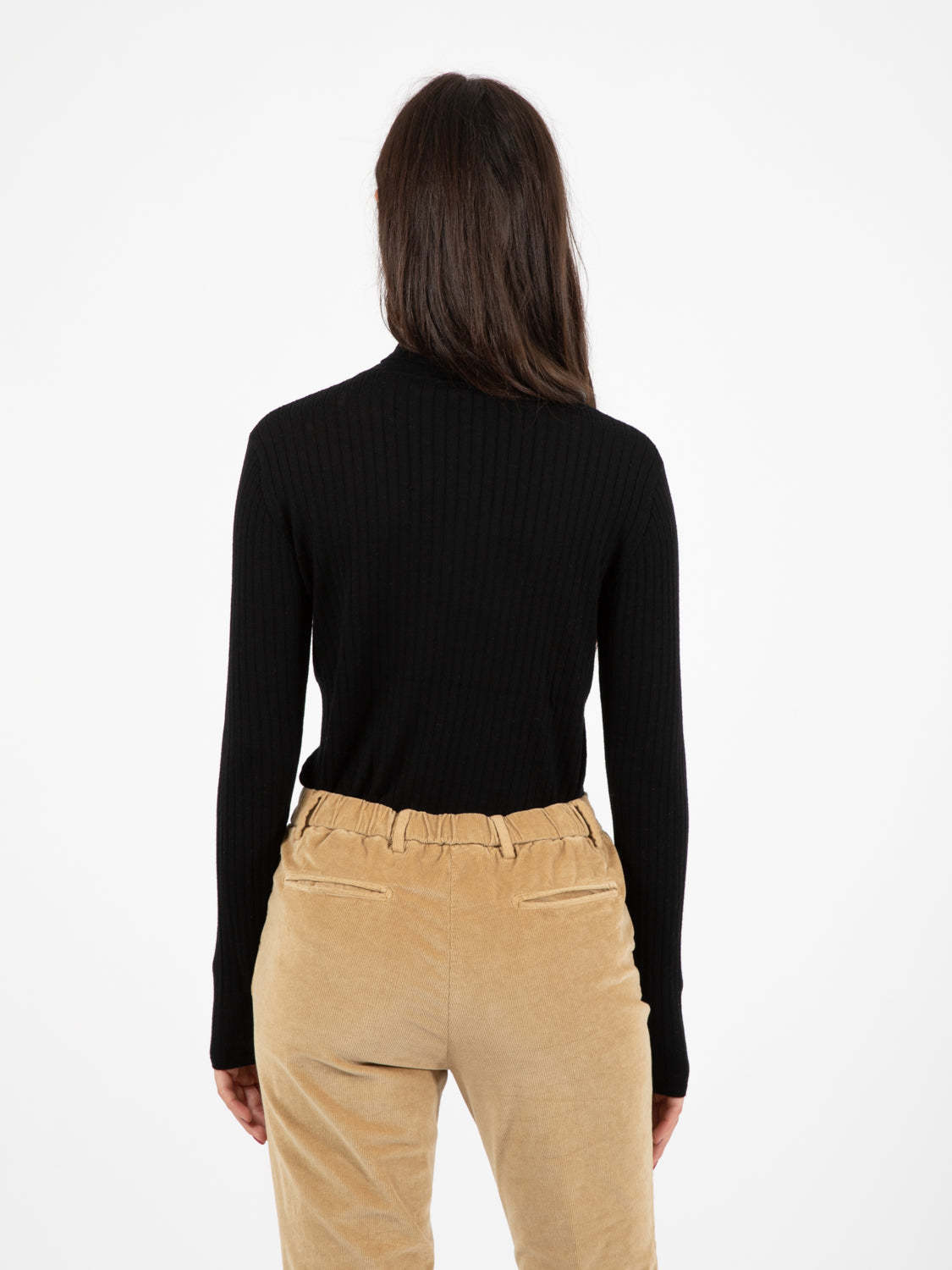 Maglia a costine nero