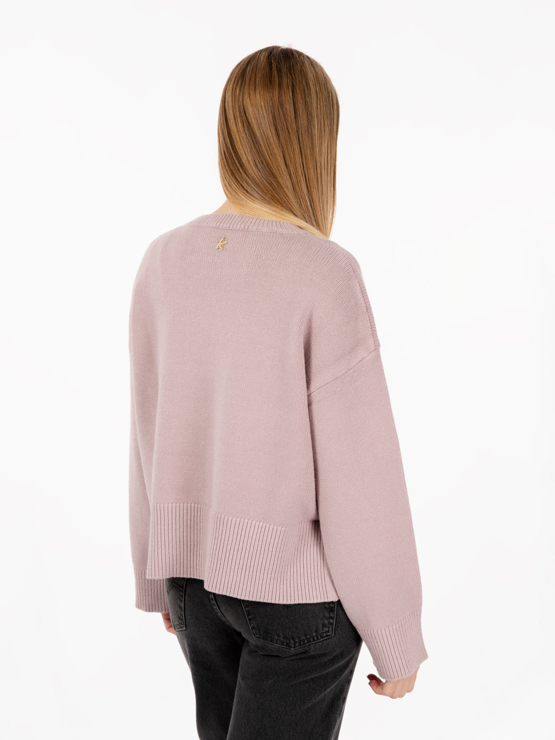Maglia con spacchi laterali rosa