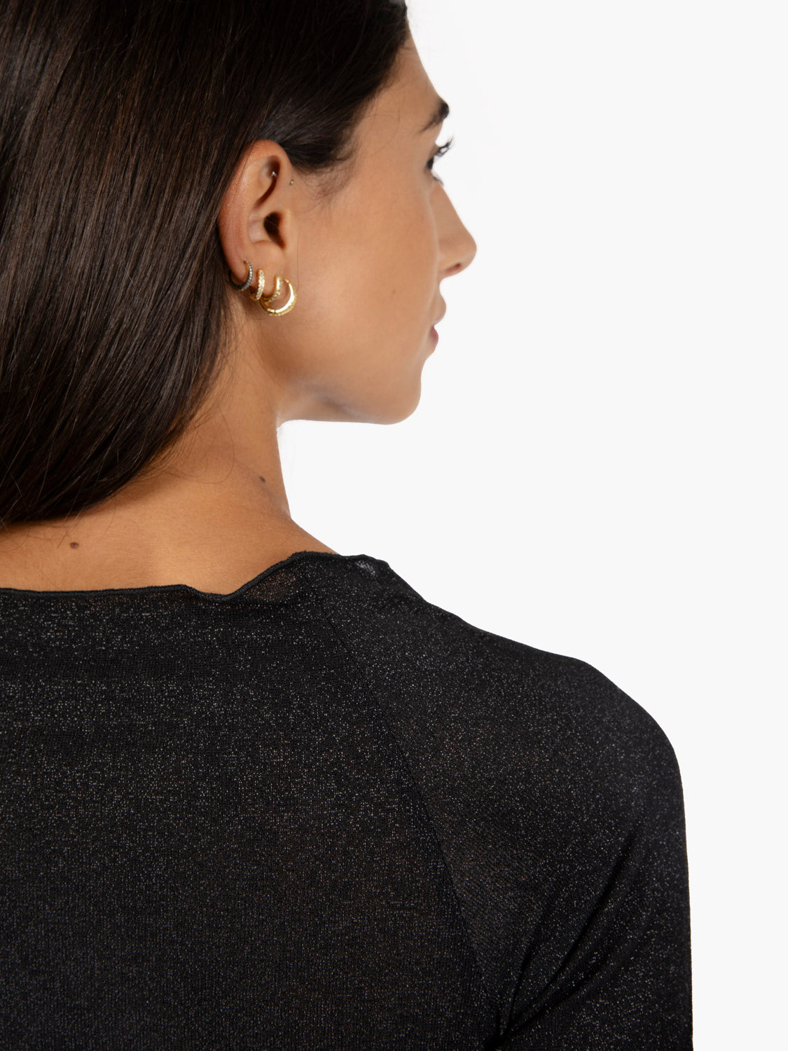 Maglia in lurex nero