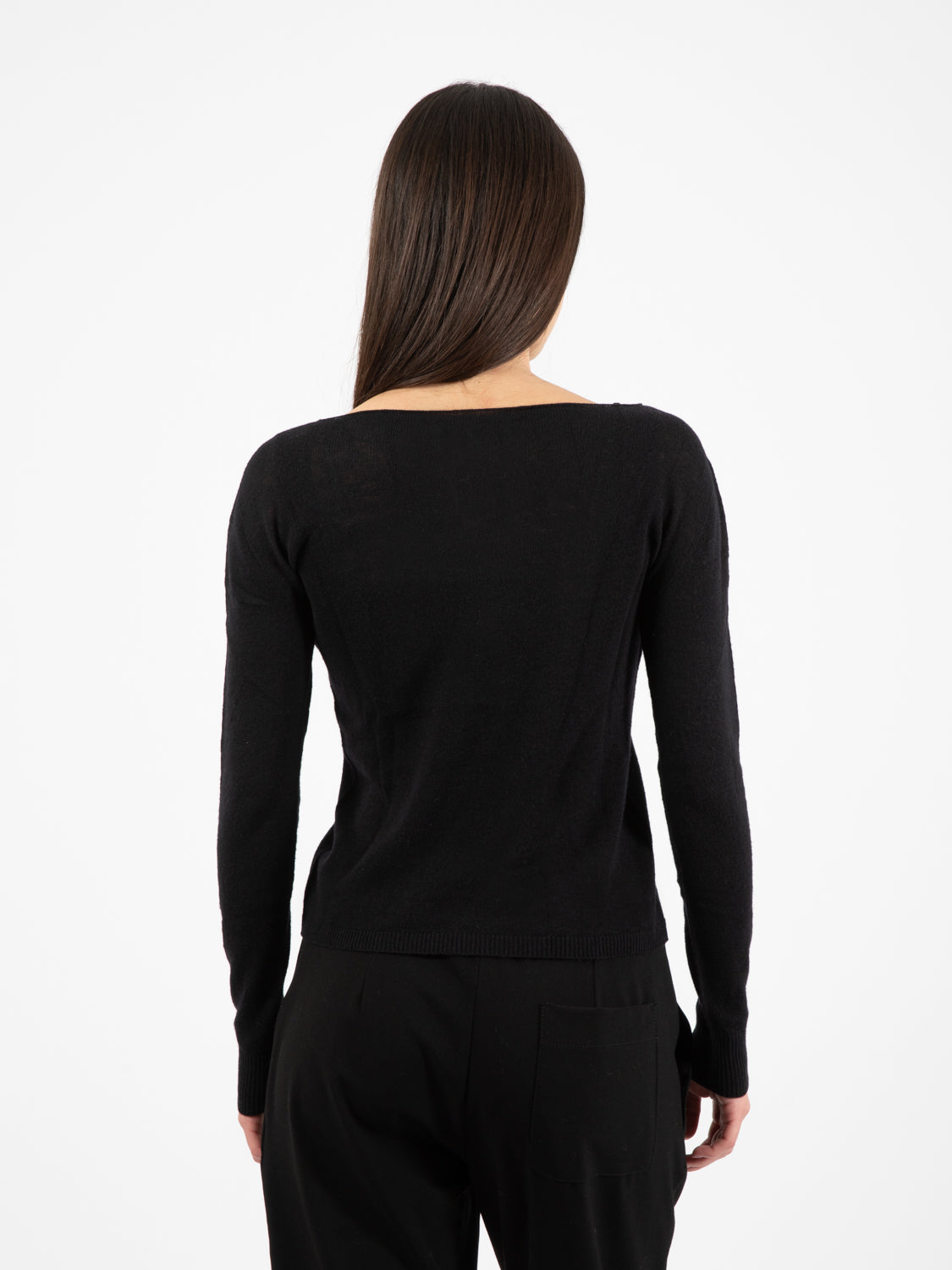 Maglia in misto lana nera