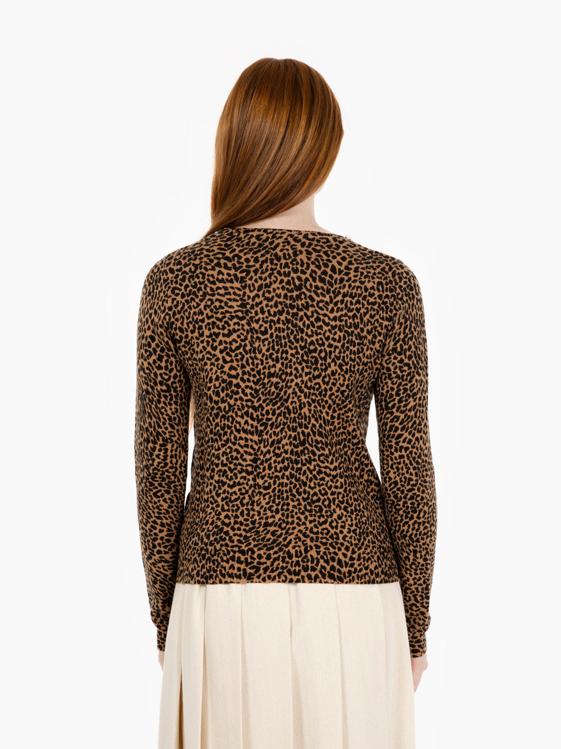 Maglia stampa animalier con pietrine