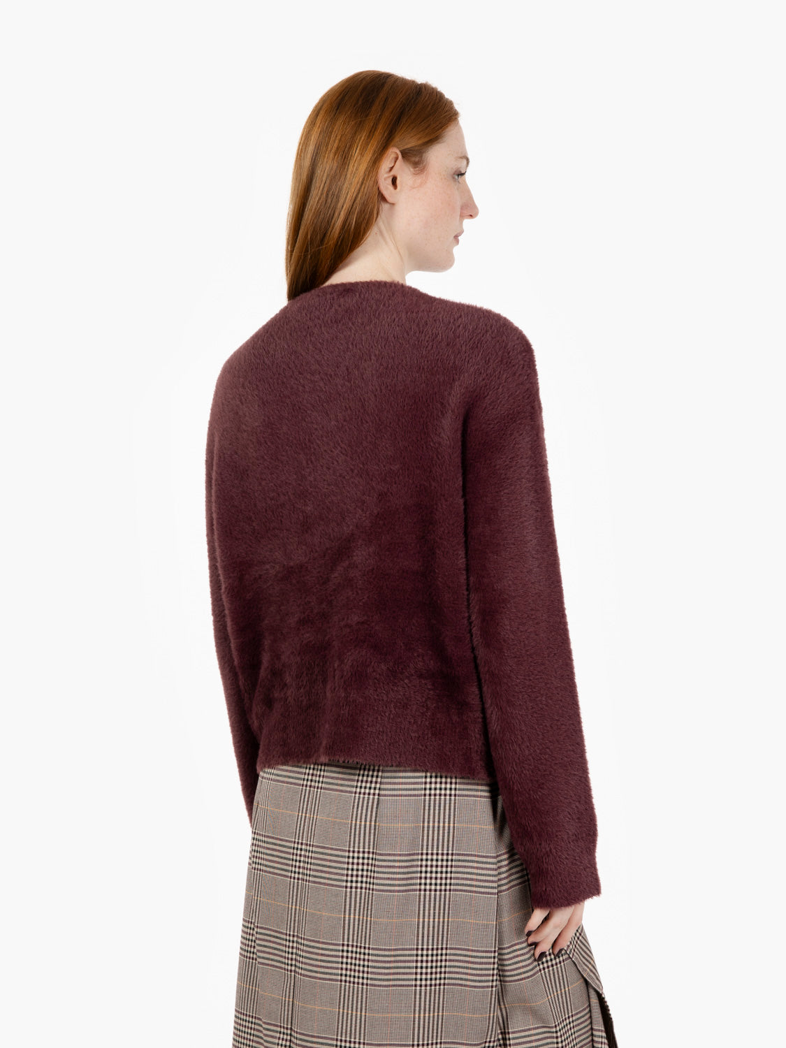 Burgundy fur sweater