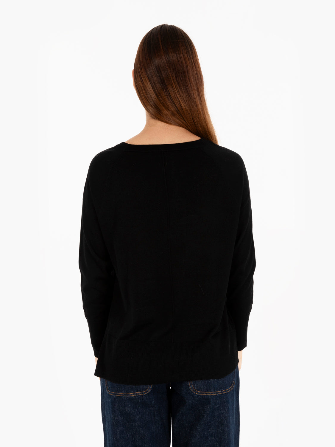 Black oversized lightweight sweater
