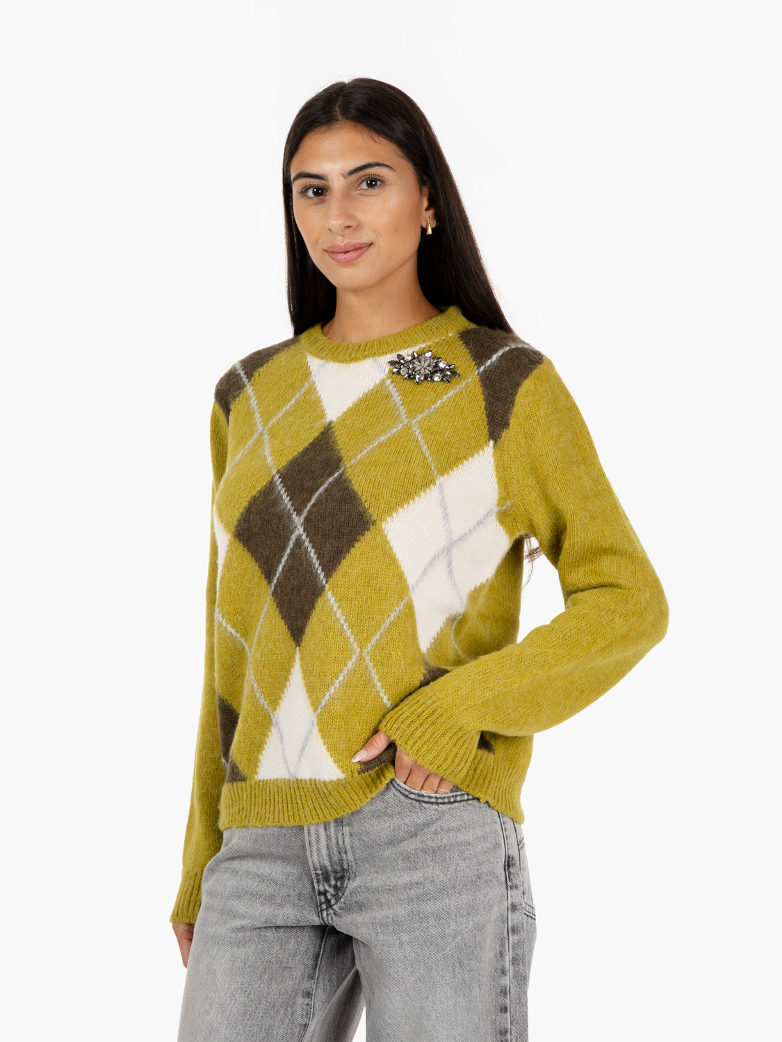 Oil diamond sweater