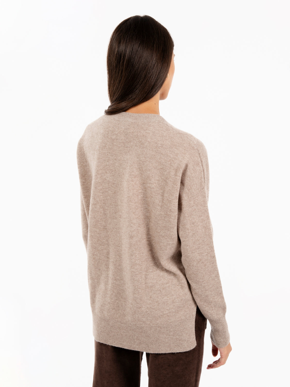 Dove grey V-neck sweater
