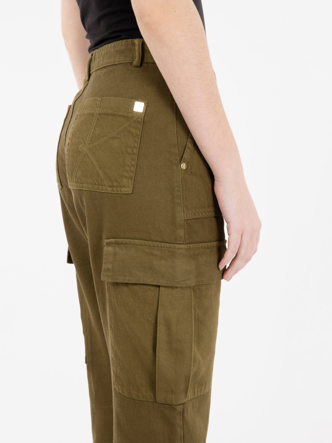 Green military trousers
