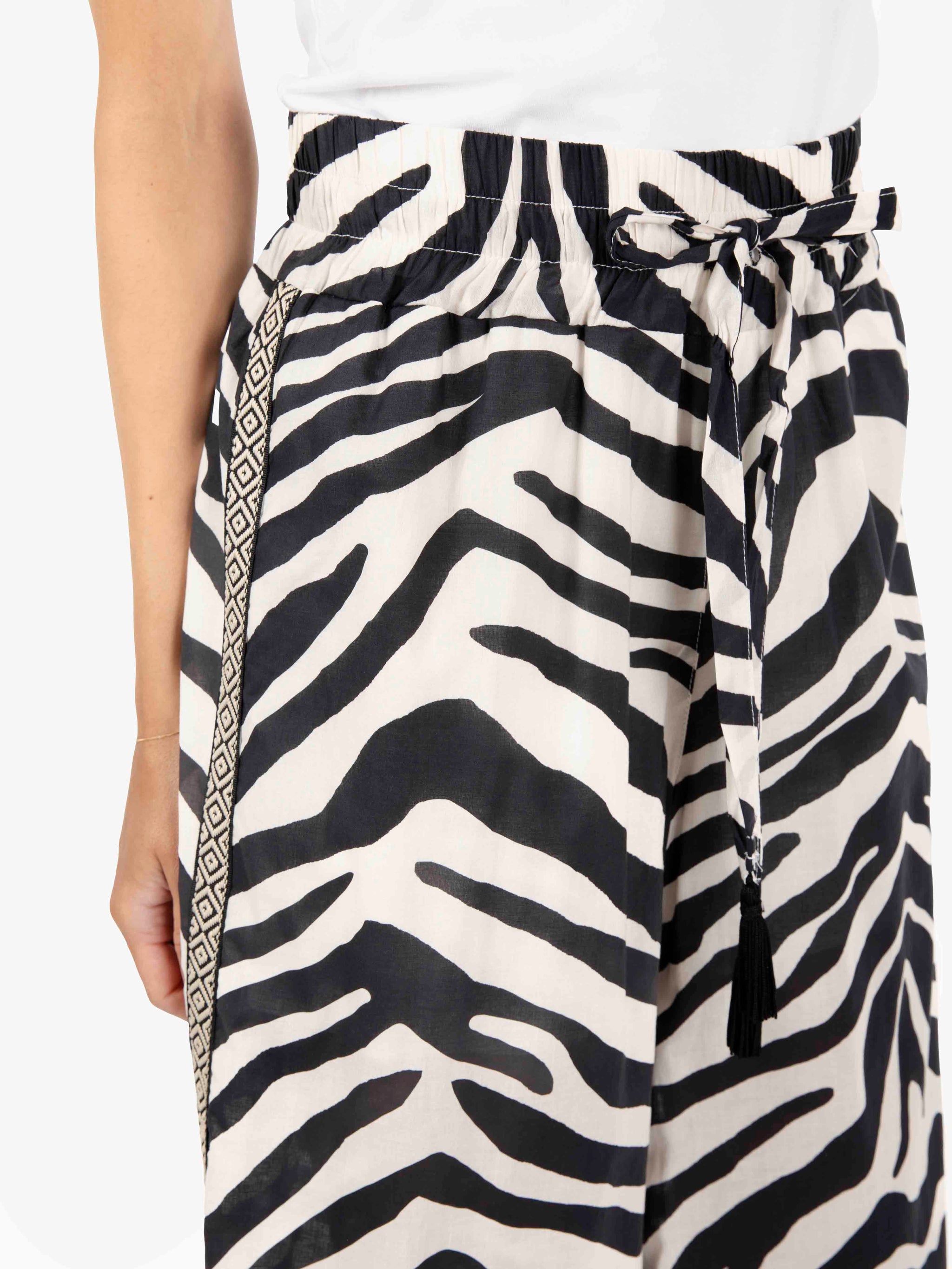 Zebra Print Palazzo Pants
