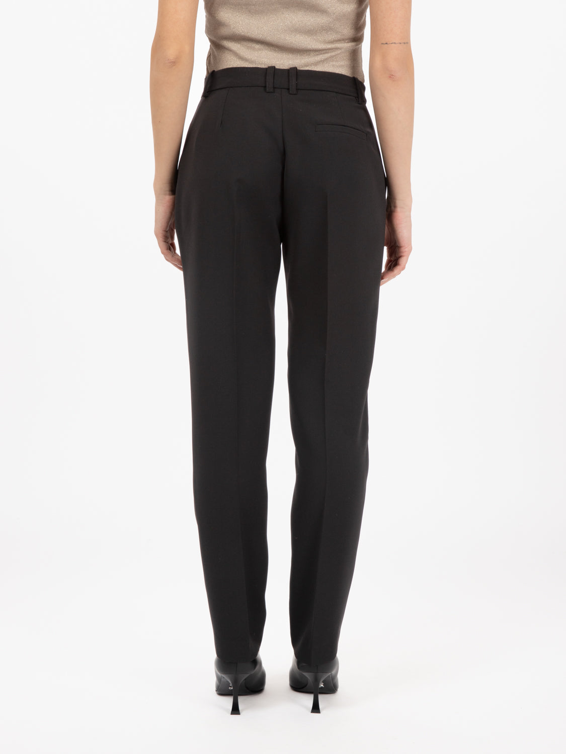 Black slim trousers