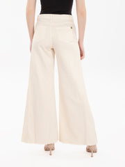 KAOS - Pantalone wide in cotone naturale